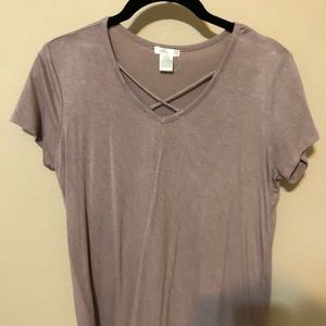 cute basic mauve colored tee